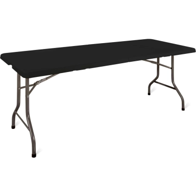 Czarny stół eventowy prostokątny 180 x 75 cm - widok ogólny Czarny stół eventowy prostokątny 180 x 75 cm - widok ogólny